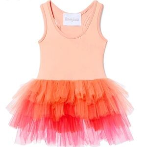 iloveplum Peach Ombré Tutu Dress 6Y